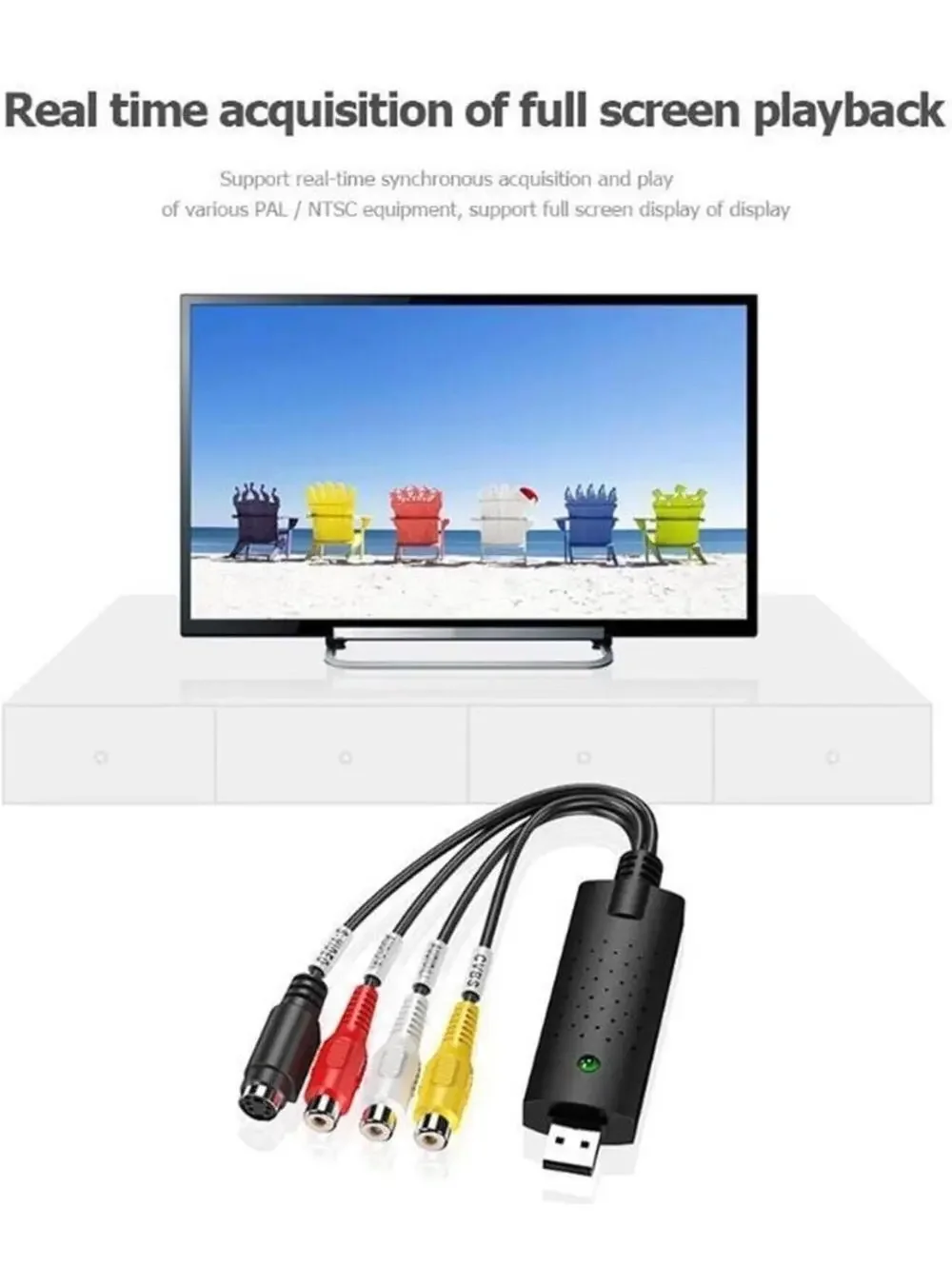 Easy Capture 2.0 Video Adapter With Audio Capture Edit High Quality Video Audio